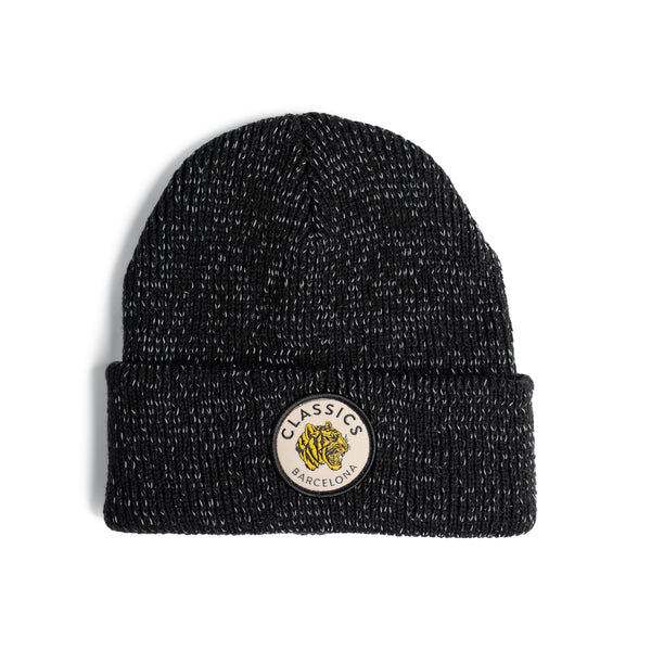Round Tiger REFLECTIVE Beanie - Black