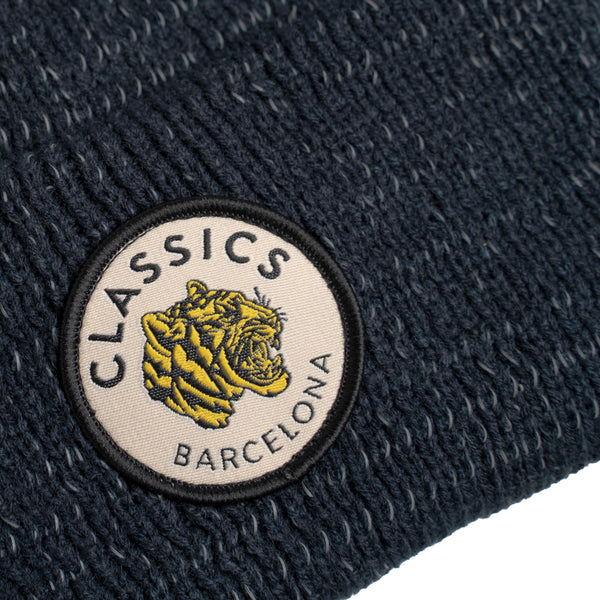 Round Tiger REFLECTIVE Beanie - Dark Navy
