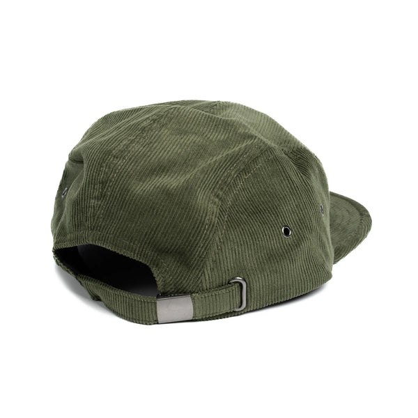 Round Tiger Corduroy 5 Panel Cap - Army