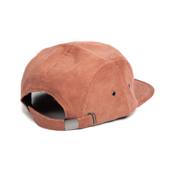 Round Tiger Corduroy 5 Panel Cap - Rust