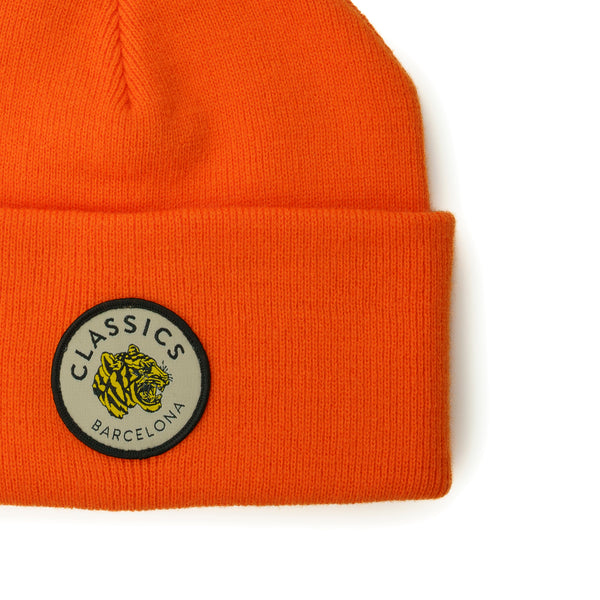 Tiger Beanie - Neon Orangew