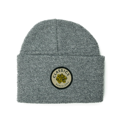 Tiger Beanie - Heather Grey