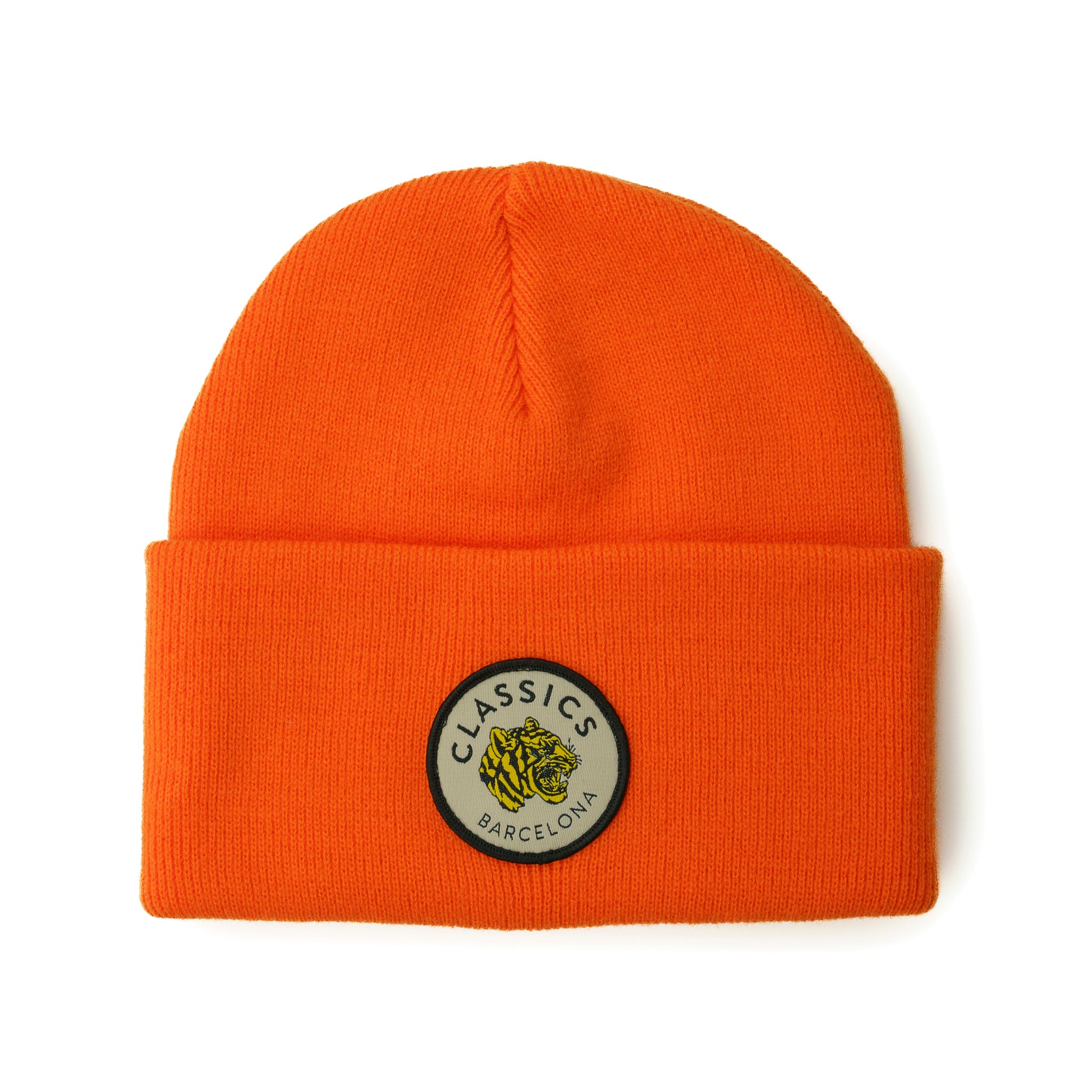 Tiger Beanie - Neon Orangew