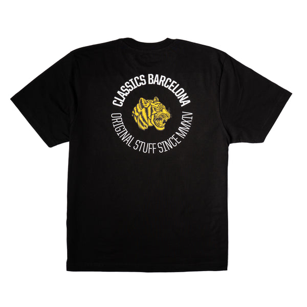 Round Tiger Oversized Tee - Black