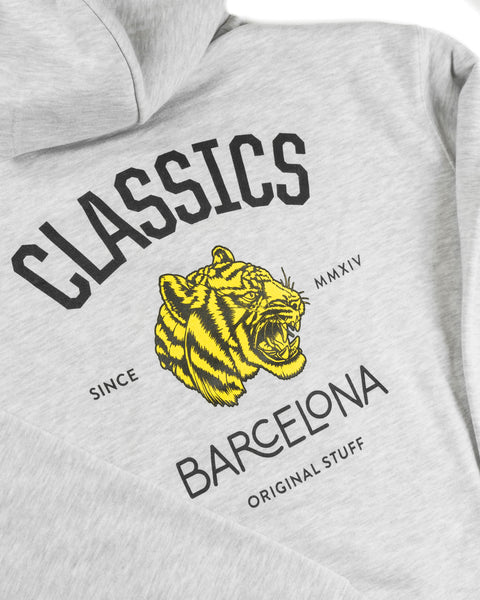 Tiger Hoodie - Heather Grey