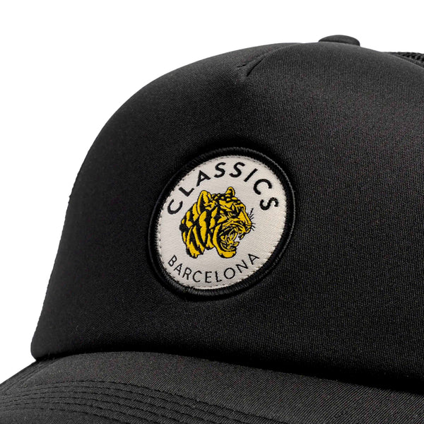 Round Tiger Trucker Cap - Black