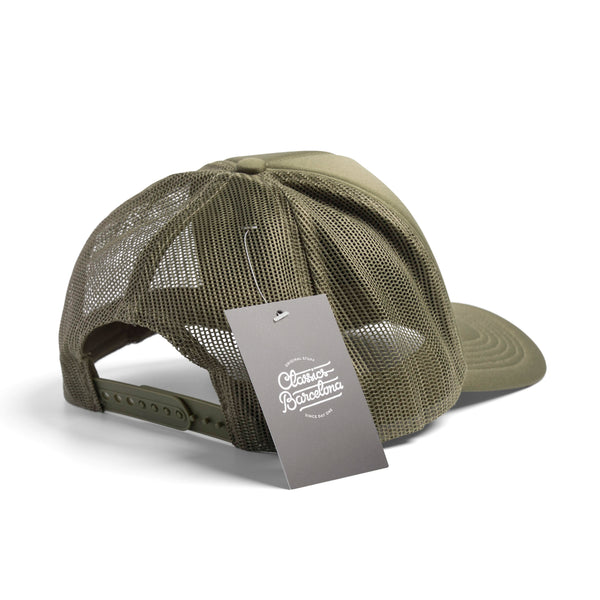 Round Tiger Trucker Cap - Army