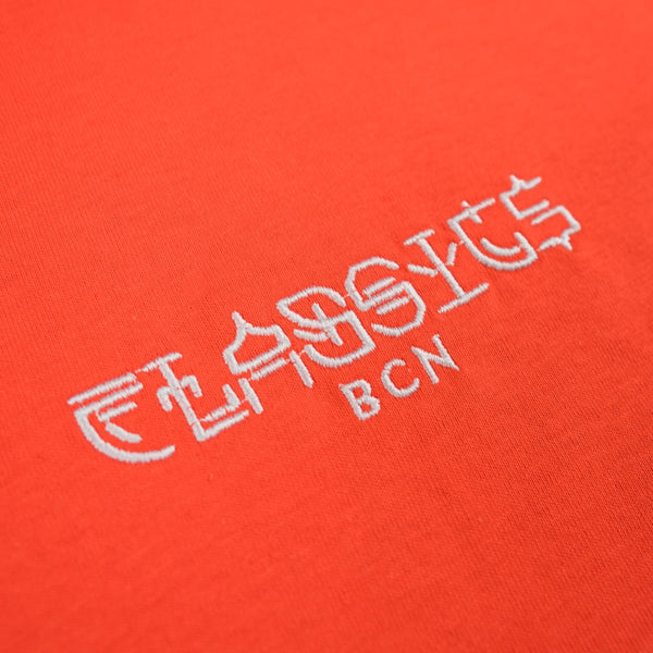 Kanji Life Embroidered L/S T Shirt - Orange