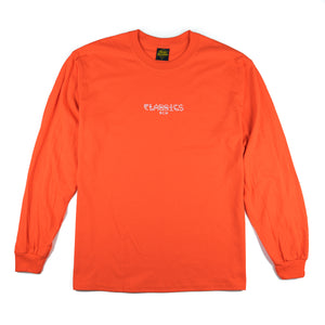 Kanji Life Embroidered L/S T Shirt - Orange
