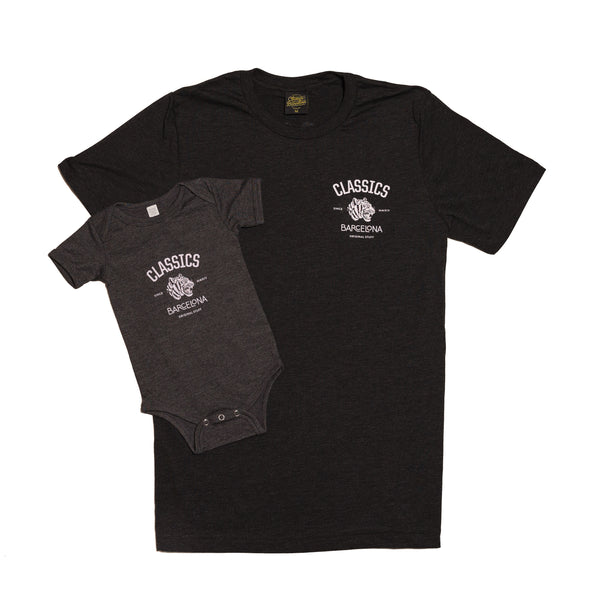 Tiger Combo Baby Body & Unisex Tee - Dark Heather Grey