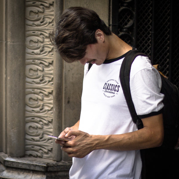 Classic Logo Ringer Tee - White/Black