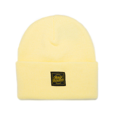 OG Lettering Beanie - Pastel Yellow (Pastel Color Series)