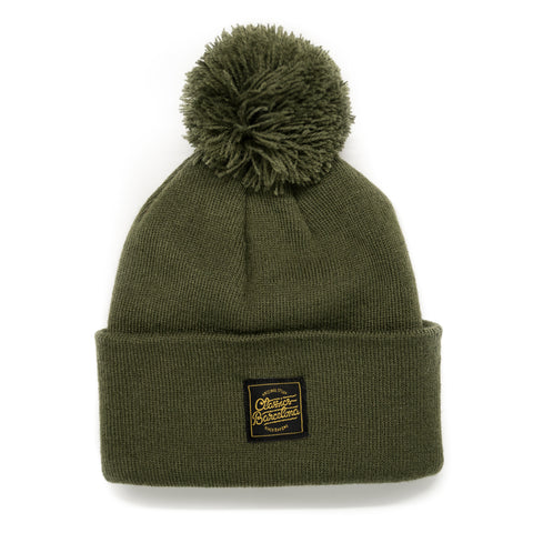 OG Lettering Pom Beanie - Army