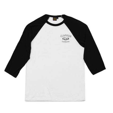 Triple F Raglan 3/4 Tee - White/Black