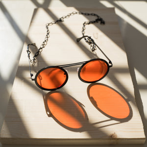 104 Chain Sunglasses UC - Black Orange