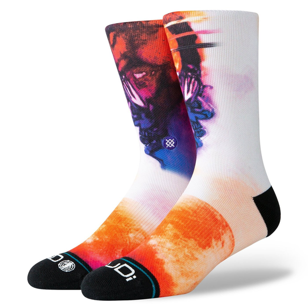 Cudi Man On The Moon Socks - White