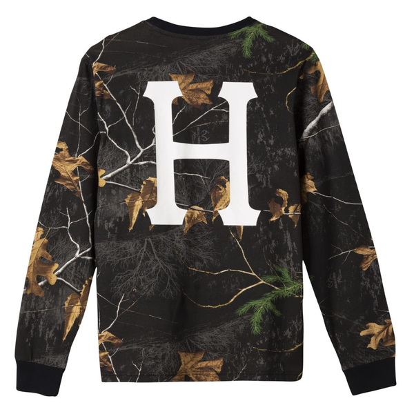 Real Tree Classic H Long Sleeve Tee - Black